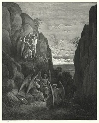 Illustrazione di Gustave Doré per Il Paradiso Perduto di Milton, Libro IV, versi 589, 590